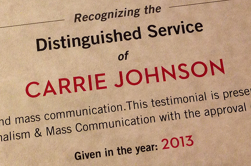 carrie johnson award